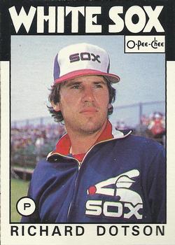 1986 O-Pee-Chee Baseball Cards 233     Richard Dotson
